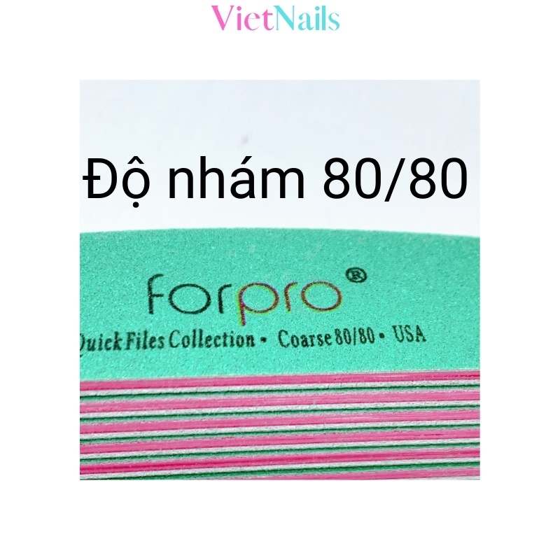 Dũa Phá Bột Phá Gel Forpro Nhám Xanh Nhập Cao Cấp Độ Nhám 80/80 Dành Cho Thợ Nail Chuyên Nghiệp