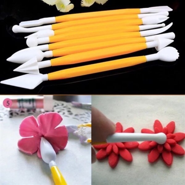 Bộ 8 que tạo hình fondant ⚡ HÀNG LOẠI 1 ⚡ bộ dụng cụ tạo hình fondant giúp làm bánh tại nhà một cách dễ dàng