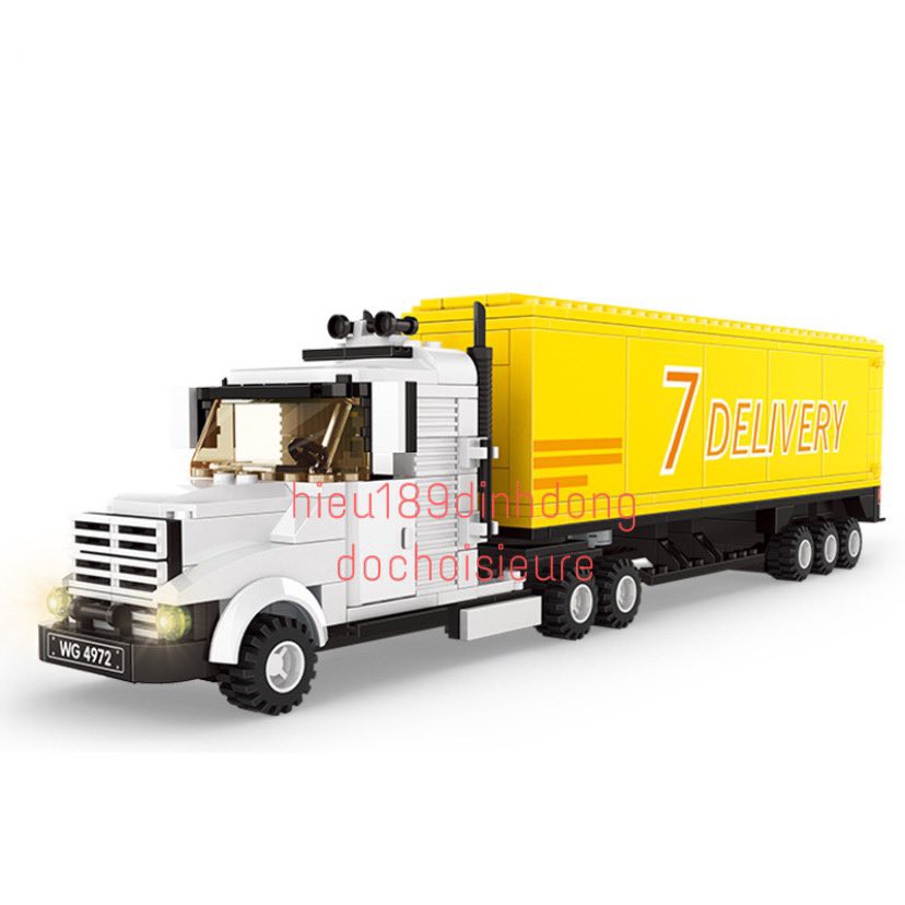 Lắp ráp xếp hình 4972 : xe container chở hàng 333 mảnh