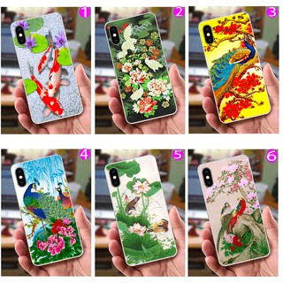 Ốp lưng iphone xs max - hình chim công, cá chép, cò