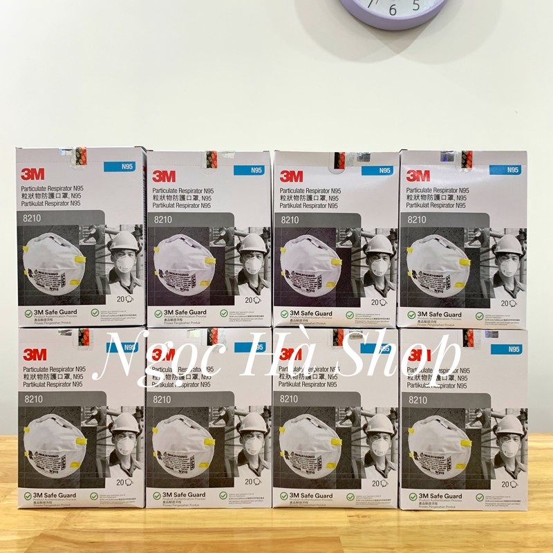 [CHÍNH HÃNG] Hộp (20 Chiếc) Khẩu Trang 3M 8210 N95 Cao Cấp Chống Bụi Mịn, Vi Khuẩn