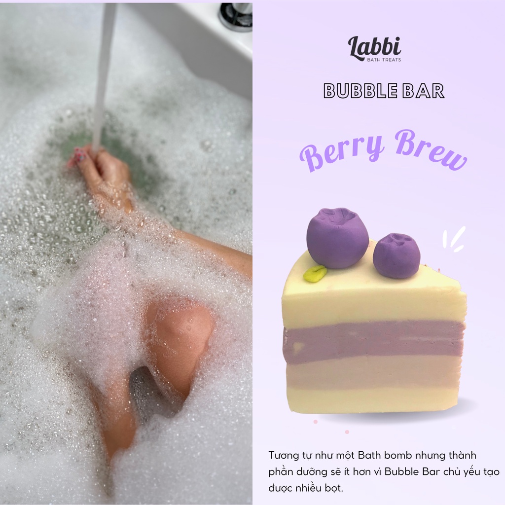 Bánh siêu tạo bọt bồn tắm BERRY BREW [Labbi] Bubble Bar