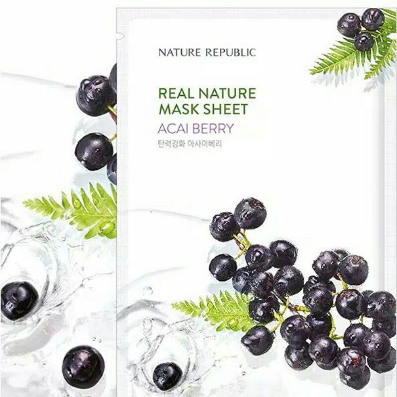 Mặt Nạ Cấp Ẩm, Dưỡng Trắng Da Nature Republic Real Nature Mask Sheet 23ml