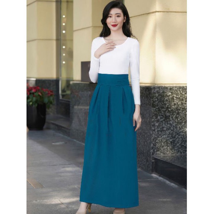 (CNW8) Quây váy chống nắng nữ chất thun lạnh thông hơi - Váy chống nắng nữ chun eo cài cúc chất đẹp (2023)