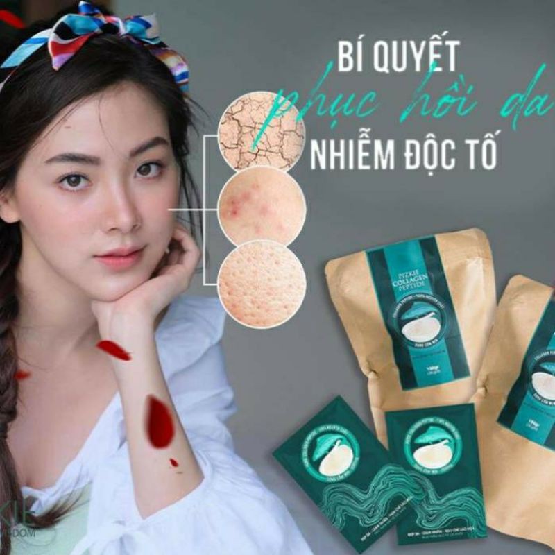 [ƯU ĐÃI][CHÍNH HÃNG]Collagen Cá hồi Pizkie Nhật Bản 5000mg nguyên chất