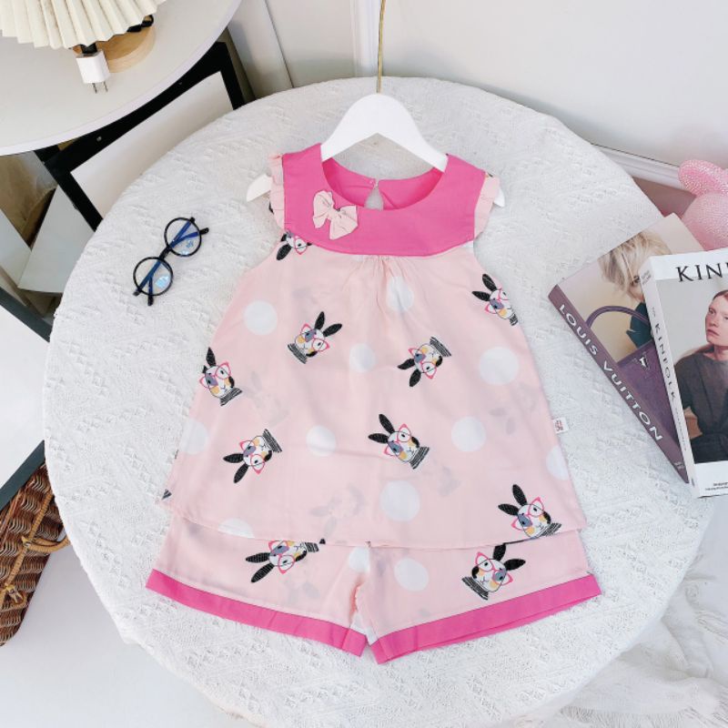 ✓22-38kg✓ Bộ lanh lụa bé gái size đại mẫu mới 2022 hàng Bb angel cực đẹp