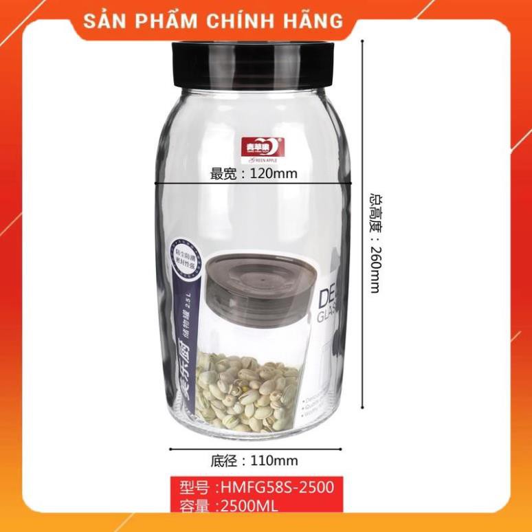 CHÍNH HÃNG -  Lọ thủy tinh nắp nhựa,hũ thủy tinh đựng gia vị ,đựng đường,đựng hạt,đồ khô an toàn, sạch sẽ Deli