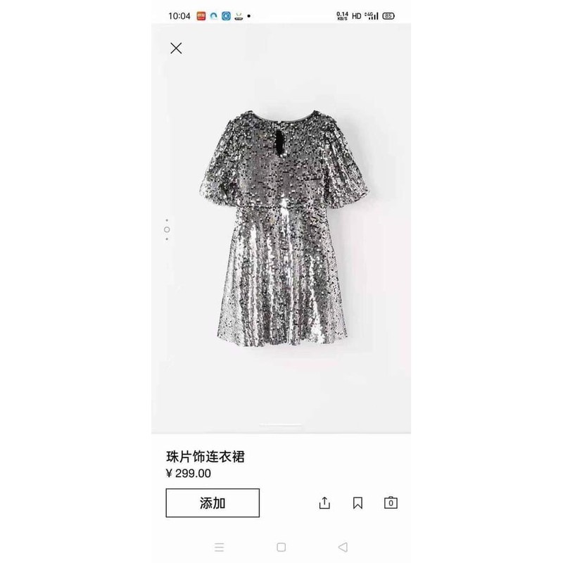 đầm sequin lấp lánh zara dư xịn