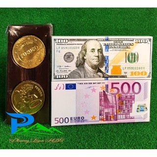 Kẹo socola Phú Cường vỏ hộp hình USD hoặc EUR - hộp 60g