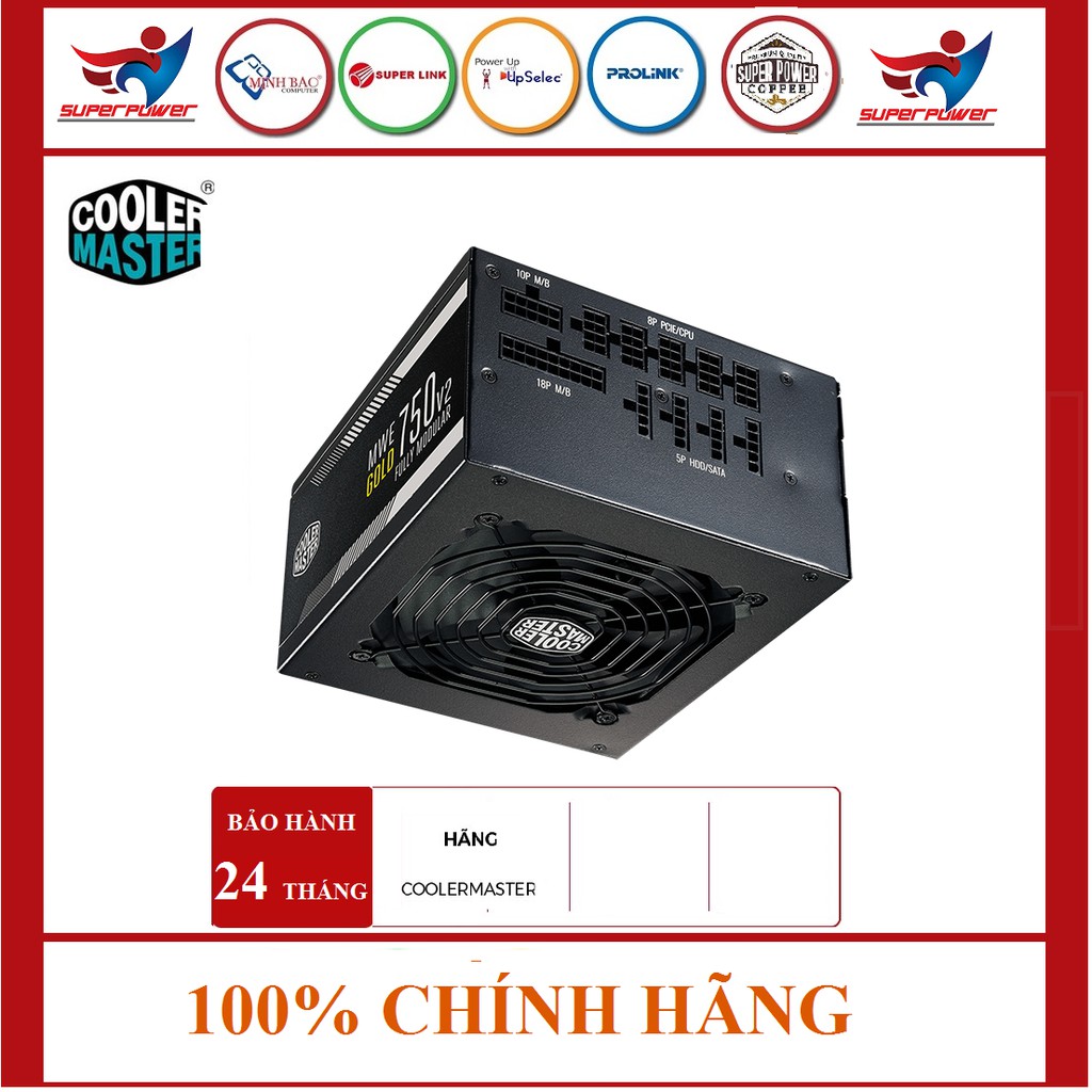 [Mã 254ELSALE giảm 7% đơn 300K] Nguồn máy tính Cooler Master MWE GOLD 750 - V2 Fully modular - Hàng chính hãng