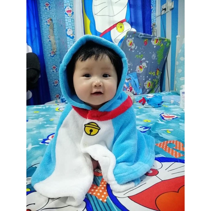 KHĂN LÔNG ÁO CHOÀNG TRẺ EM 0-1 TUỔI DORAEMON DOREMON