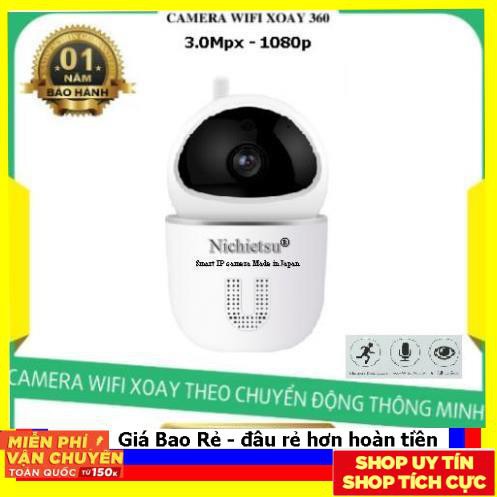 Camera Nichietsu Wifi full HD 1080P/ Xoay 360 + Thẻ nhớ 32G chính hãng