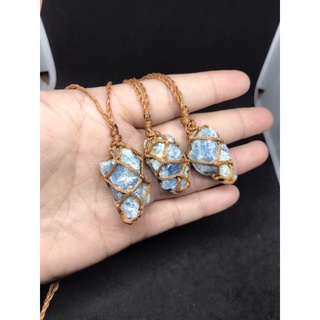 Aquamarine thắt lưới mắt cáo dây đeo cổ