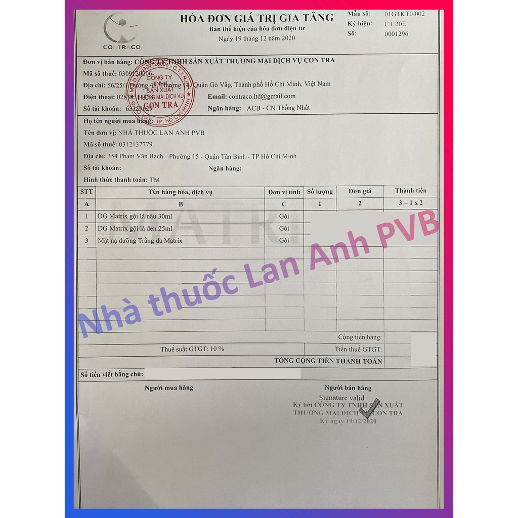 Mặt nạ MATRIX LE COS NGỌC TRAI.
