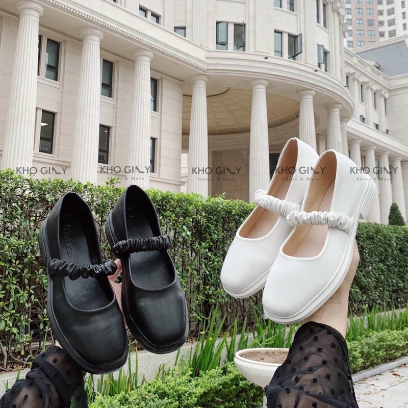 Giày tiểu thư quai nhún xinh xẻo đế cao 3cm