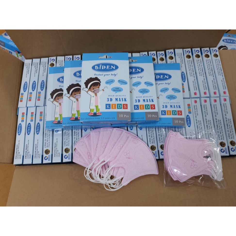 Khẩu trang y tế trẻ em, khẩu trang cute, in hình cá  nhiều màu sắc  cho bé từ 1-6 tuổi hộp 10 cái BIDEN Shop Hải Nhiều | BigBuy360 - bigbuy360.vn