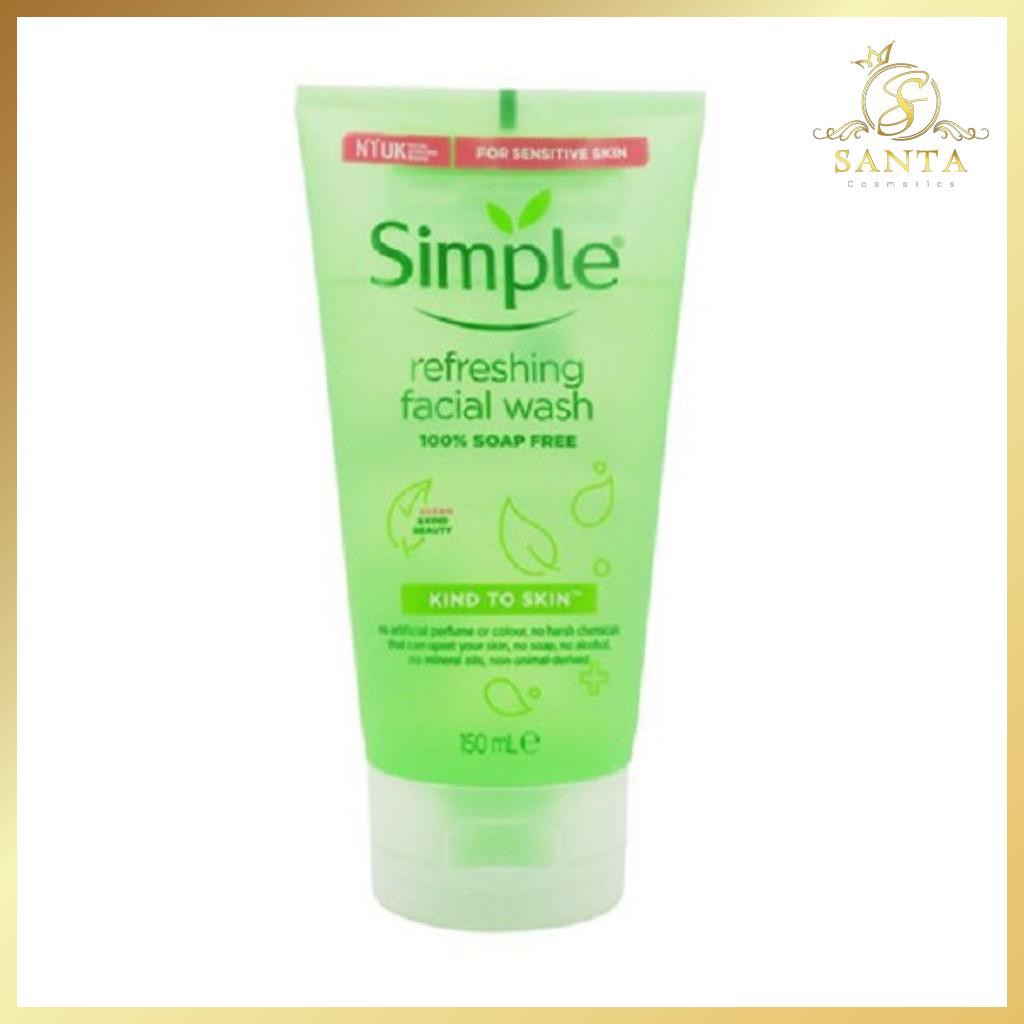 [FREESHIP] Sữa Rửa Mặt Dạng Gel Simple Refreshing 150ml