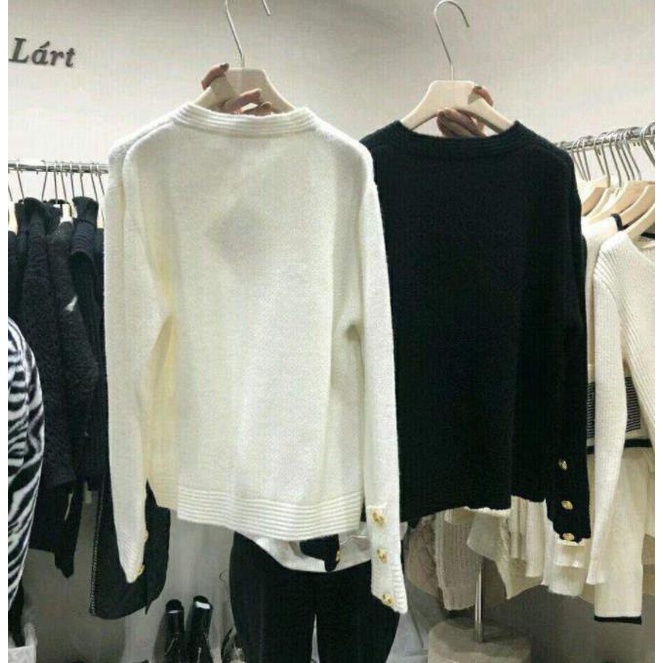 Áo Sơ Mi Cardigan Dệt Kim Thời Trang Pháp 2021