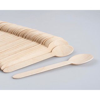 Muỗng Thìa  gỗ dùng một lần KEGO (thùng 1000 cái)