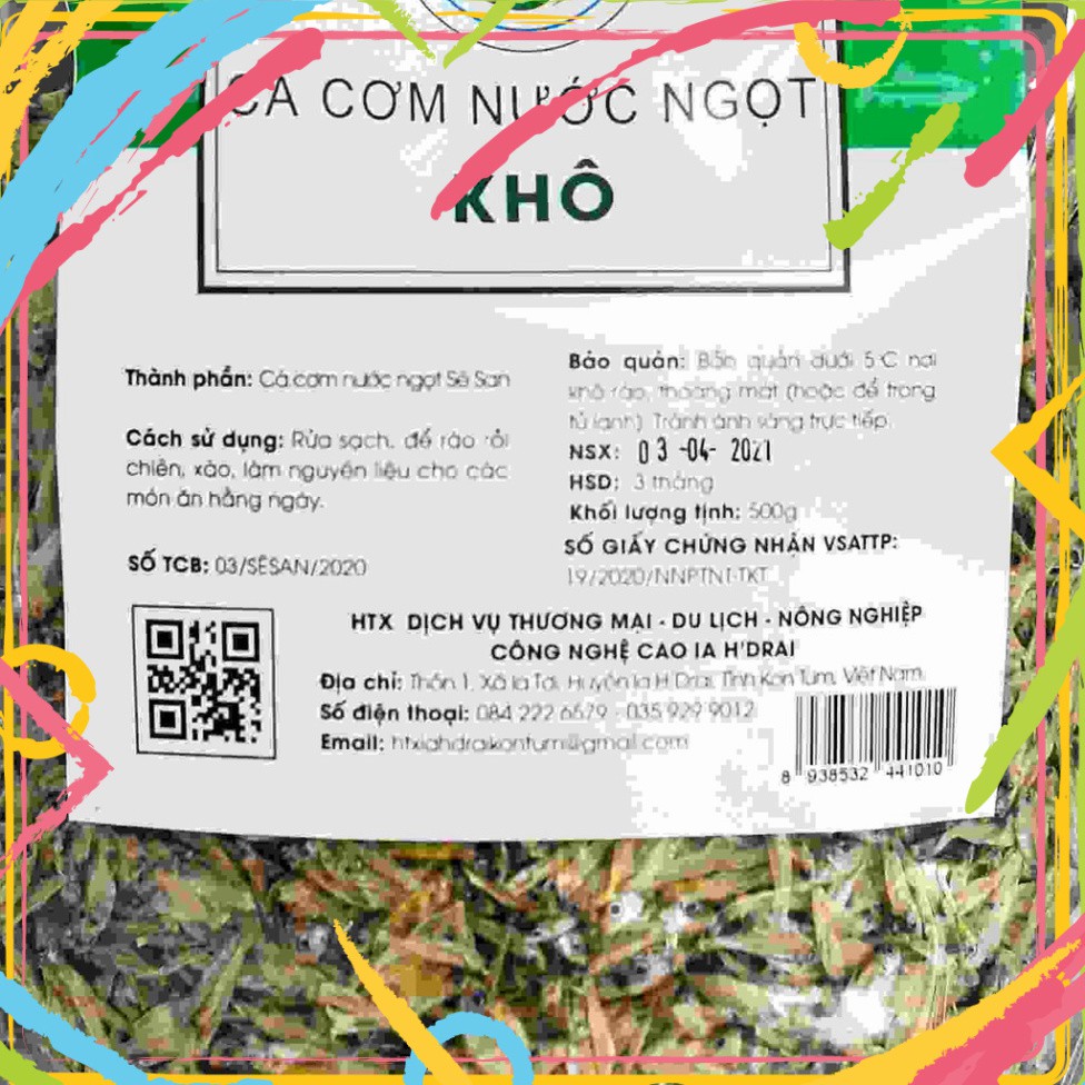 CÁ KHÔ NƯỚC NGỌT SÔNG SÊSAN - TÚI 500gr