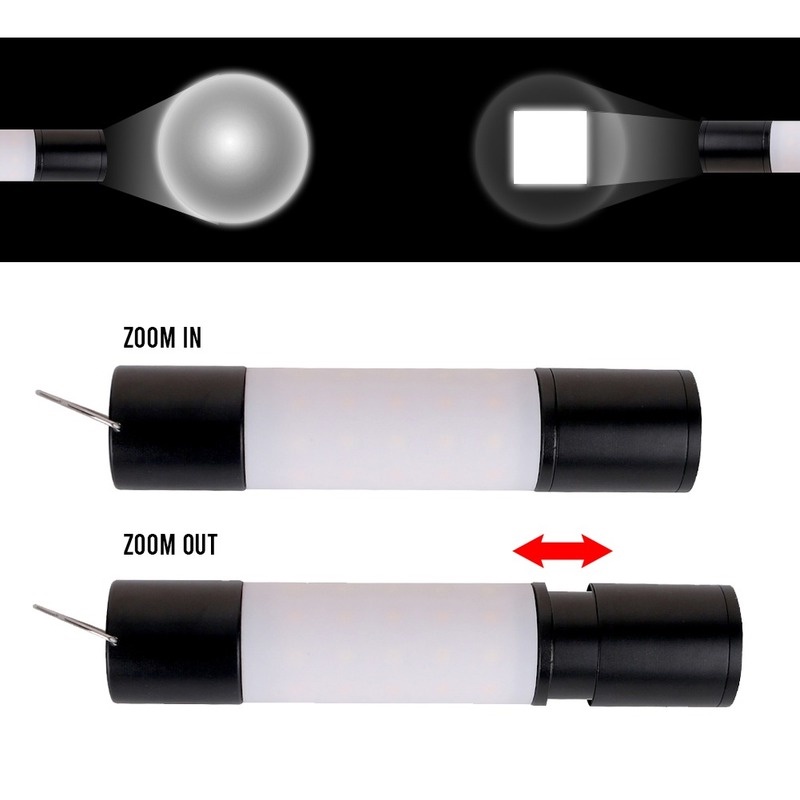 1 Đèn Pin LED Bằng Hợp Kim Nhôm Có Thể Tái Sạc Tiện Lợi