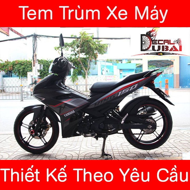 Tem Trùm Exciter 150 Đen Nhám Đỏ Mx King