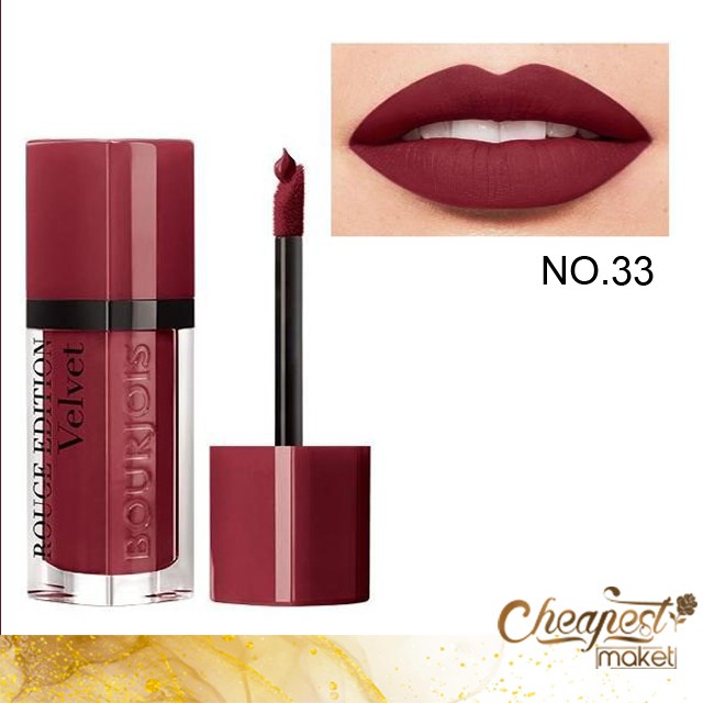 [Chính Hãng 100%] Son Kem Bourjois Rouge Edition Velvet màu số 01, 08, 19, 33