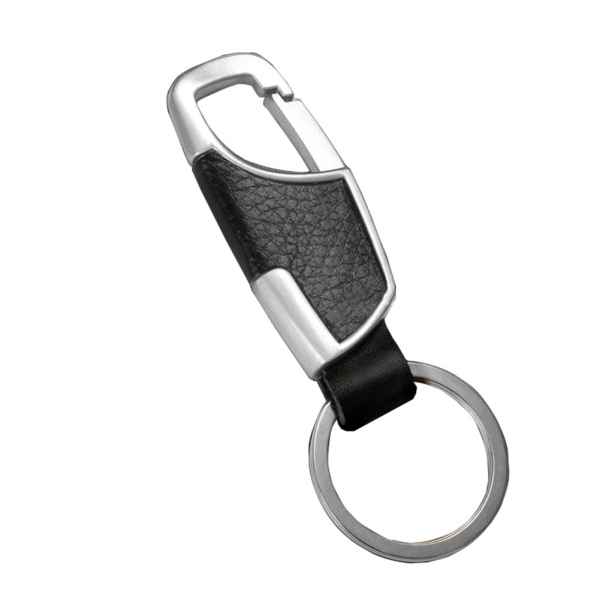 Móc chìa khóa bằng da thiết kế đơn giản dành cho nam