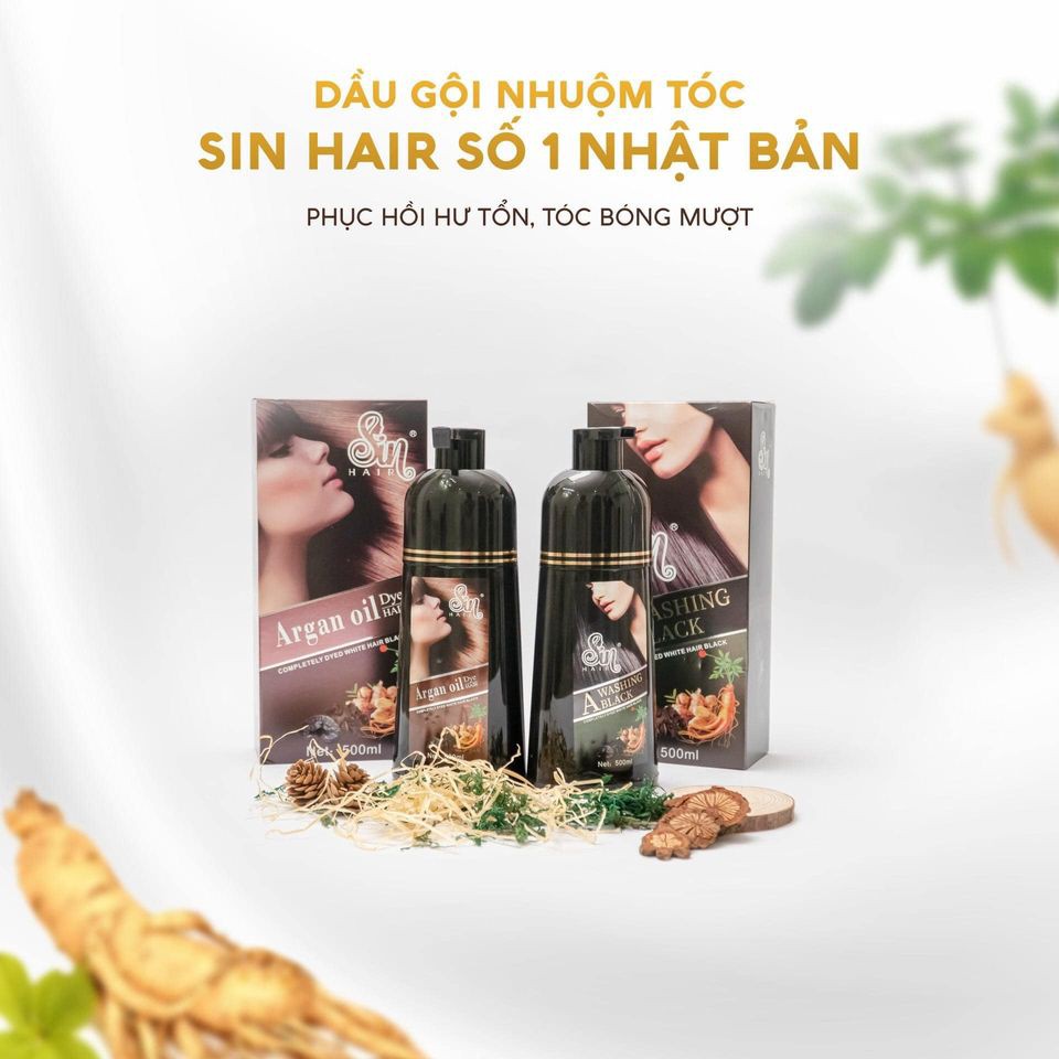Dầu gội phủ bạc nhân sâm SIN HAIR của Nhật | BigBuy360 - bigbuy360.vn