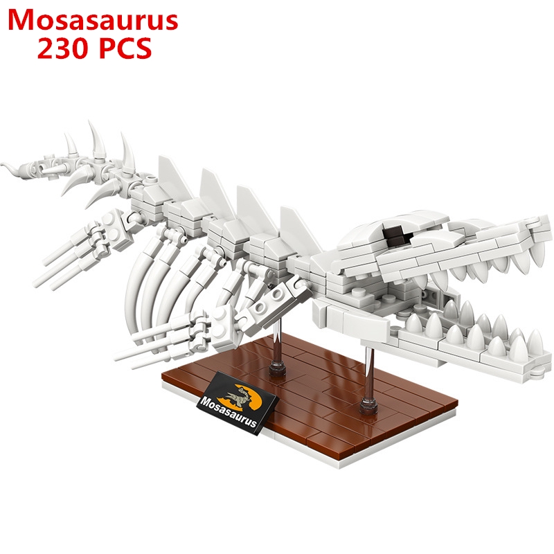 Jurassic Park Dinosaur Museum Tyrannosaurus Rex Fossil Skeleton Model Childrens Assembled Building Block Kids Toys