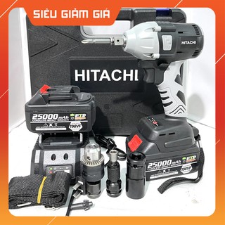 Máy siết bulong HITACHI 198Vf động cơ không chổi than đa năng tặng kèm đầu chuyển vít-chuyển khoan BH 12 tháng