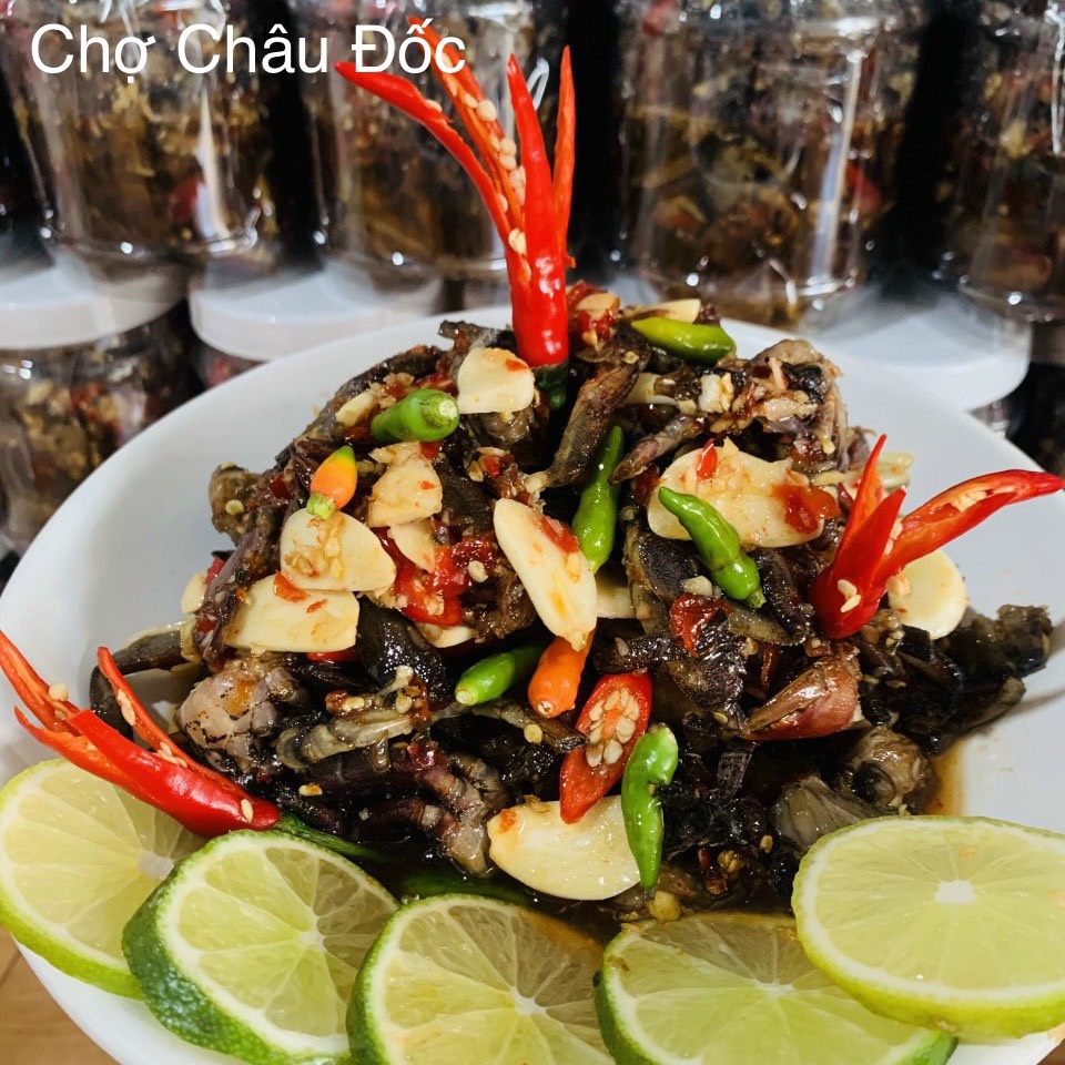 750gr Mắm Ba Khía Lớn Trộn Sẵn Tỏi Ớt Gia Vị Vừa Ăn Loại Con To Ăn Là Ghiền