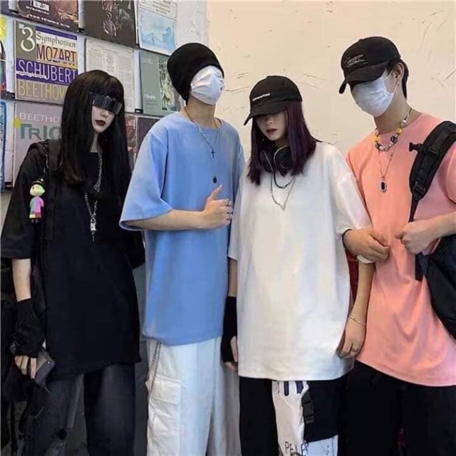 Áo thun trơn unisex nhiều màu siêu đẹp dáng oversize | BigBuy360 - bigbuy360.vn