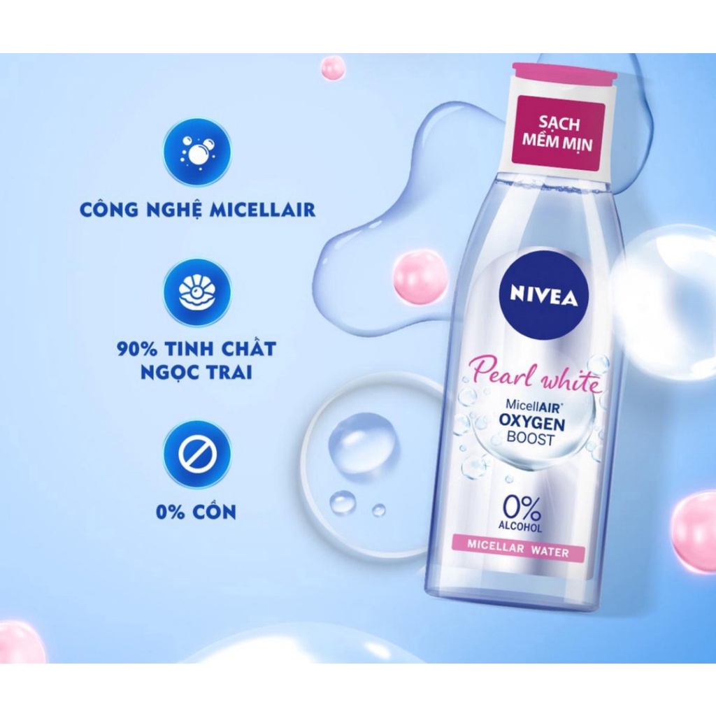 Nước Tẩy Trang NIVEA Làm Sáng Da Pearl White Micellar Water 400ml