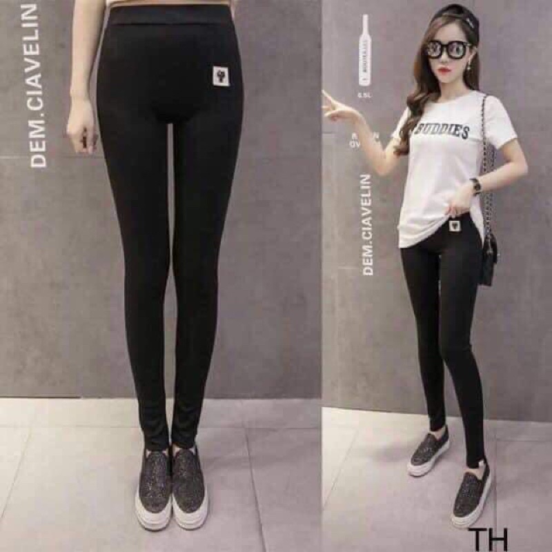 Quần legging mèo lót lông Quần mèo lông Quần legging nữ