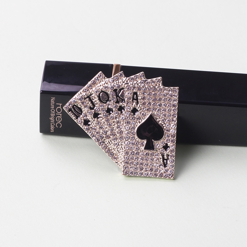 Ghim Cài Áo Hình Bài Tây Đính Đá Lấp Lánh Thiết Kế Thời Trang Cho Nữ 10 J Q k a 2022