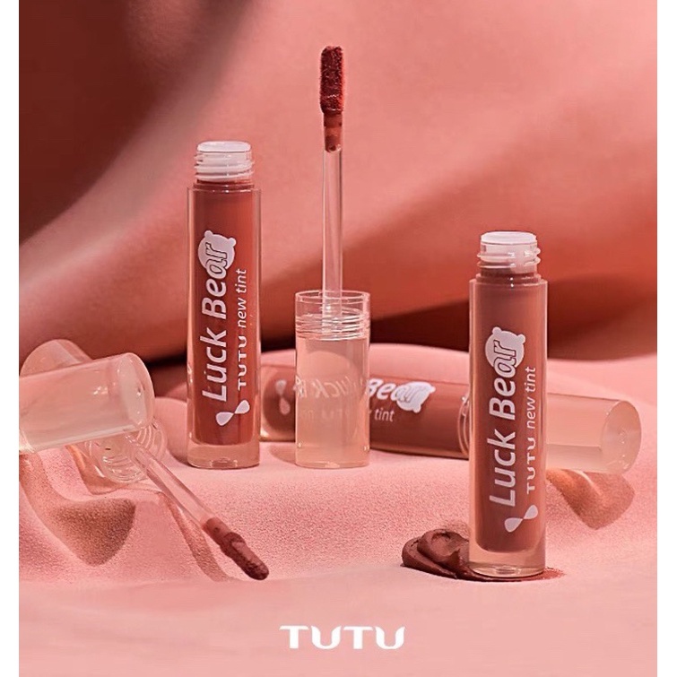 (HOẢ TỐC) Son tint bóng lâu trôi TUTU LUCK BEAR mới nhất 2021 màu 506 | BigBuy360 - bigbuy360.vn