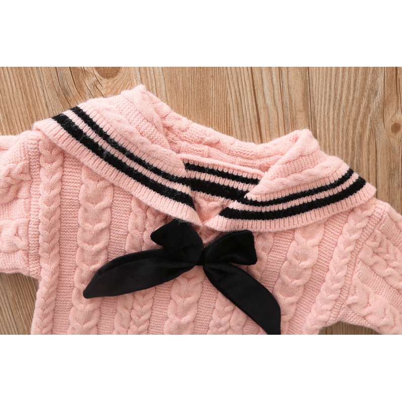 Bộ Áo Sweater + Chân Váy Xếp Ly Đáng Yêu Cho Bé Gái E21378