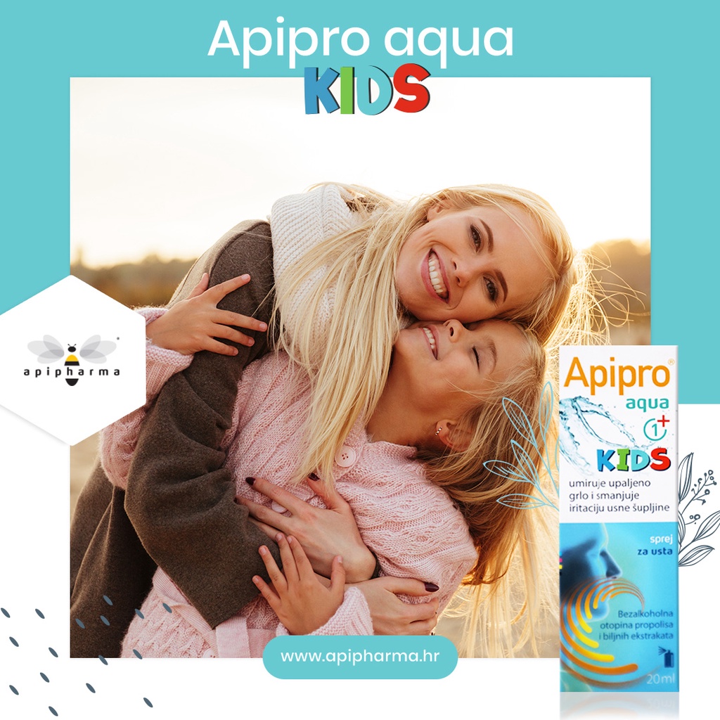 Xịt Họng Keo Ong Apipro Kids 1+ Apipharma giúp giảm ho, kháng khuẩn, nhập khẩu Châu Âu cho trẻ từ 1 tuổi