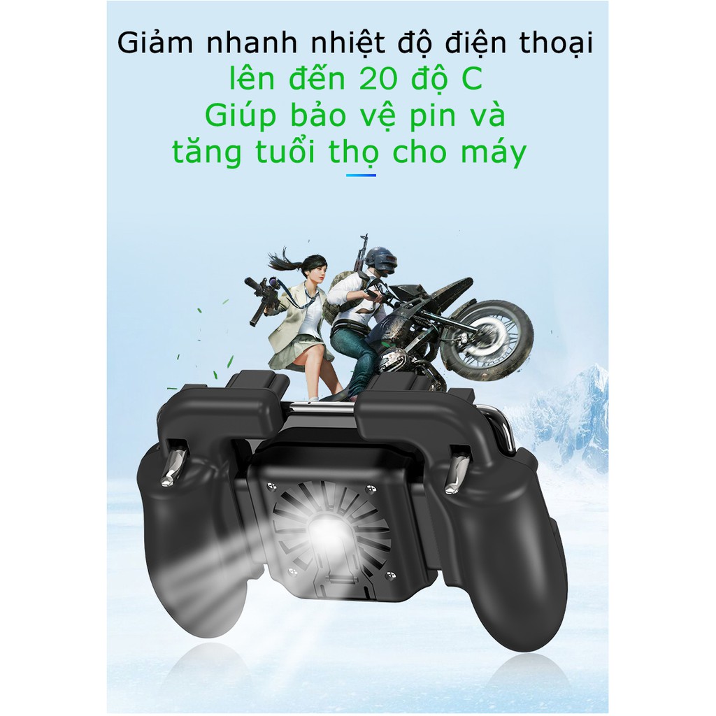 [Mã ELAPR10K giảm 10K đơn 20K] Tay cầm chơi game PUBG có quạt tản nhiệt cho điện thoại, quạt Tản Nhiệt điện thoại