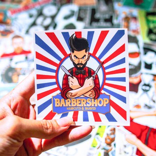 Set 100 Sticker Hình Dán Barber hớt tóc