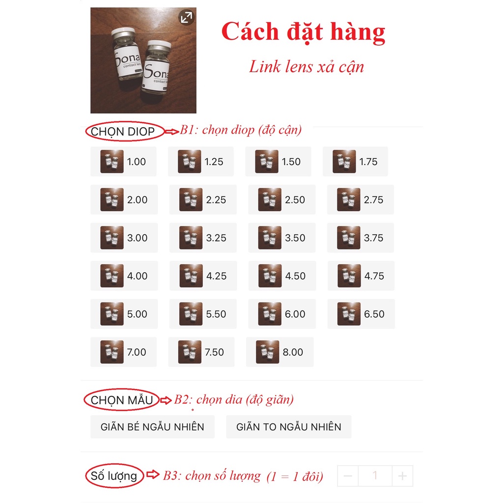 [RANDOM] LENS XẢ NGẪU NHIÊN &lt;kính áp tròng Sona Chính Hãng&gt;