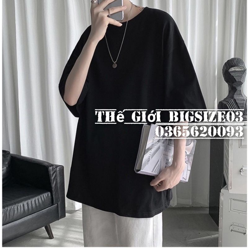 Áo thun cotton form rộng unisex nam nữ 40kg - 100kg | BigBuy360 - bigbuy360.vn