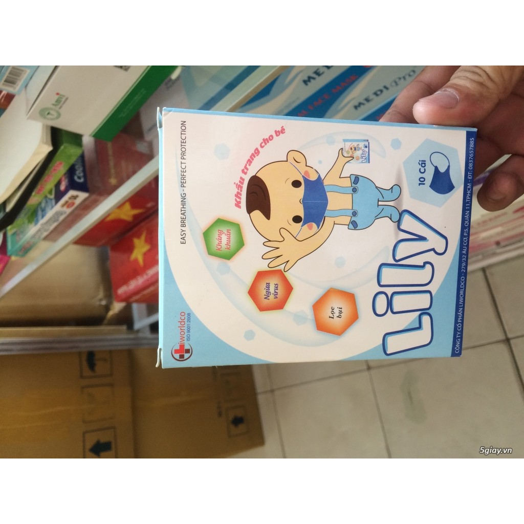 Khẩu Trang Y Tế Lily Cho Bé - Hộp 10 cái | BigBuy360 - bigbuy360.vn