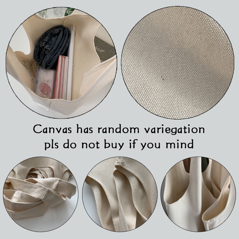 Kinporsche Túi Vải canvas Đeo Vai Đi Mua Sắm Mùa Hè Cho Nữ Sinh