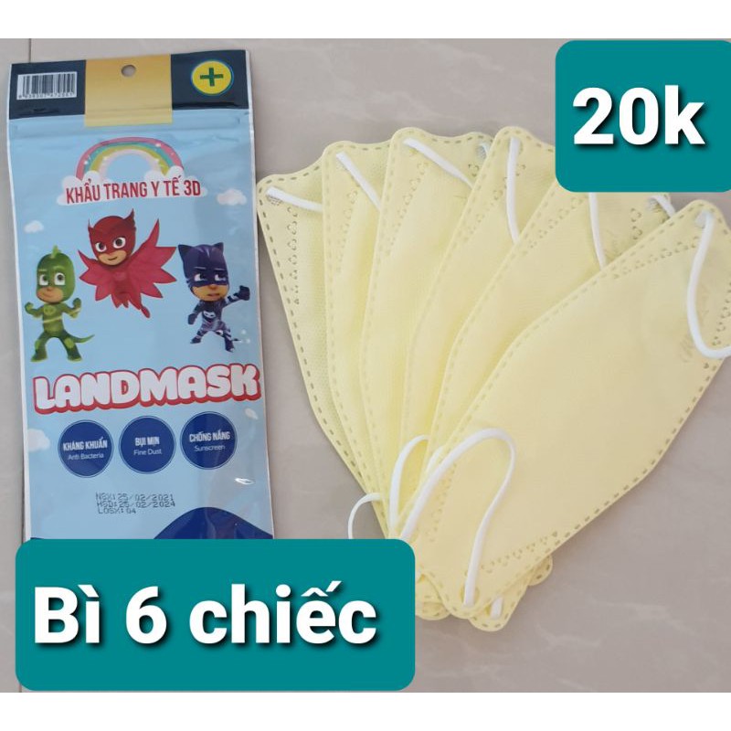 3D Land Mask trẻ em 1 túi 6 chiếc hàng chính hãng hóa đơn | BigBuy360 - bigbuy360.vn