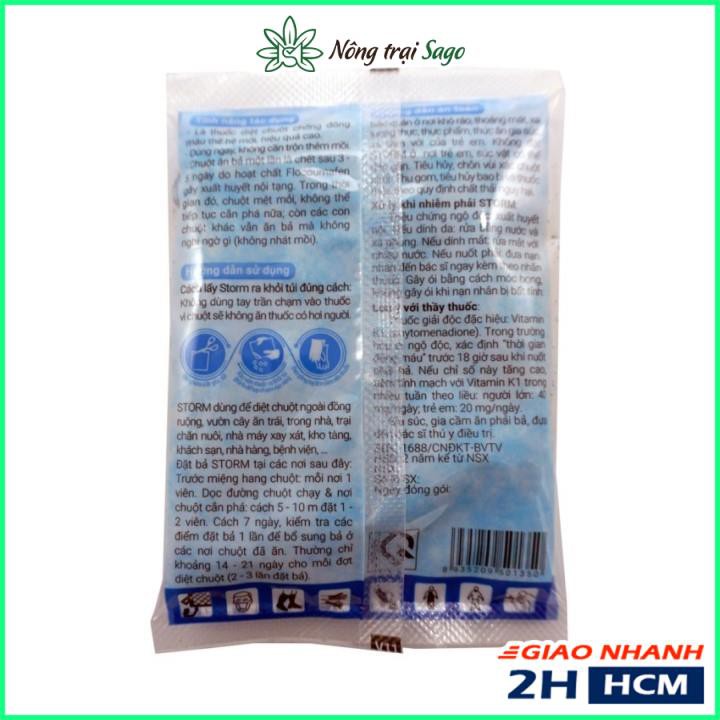 Thuốc Diệt Chuột Storm Thế Hệ Mới (gói 20 viên) Diệt Chuột Sinh Học - Nông Trại Sago