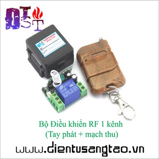 Bộ Điều khiển RF 1 kênh tự học lệnh Tay phát + mạch thu