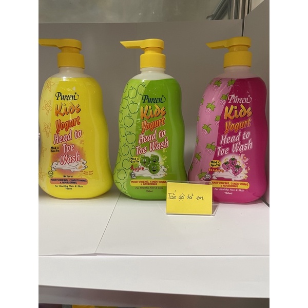 SỮA TẮM GỘI PUREEN - Kids Yogurt Head To Toe Wash  750ml