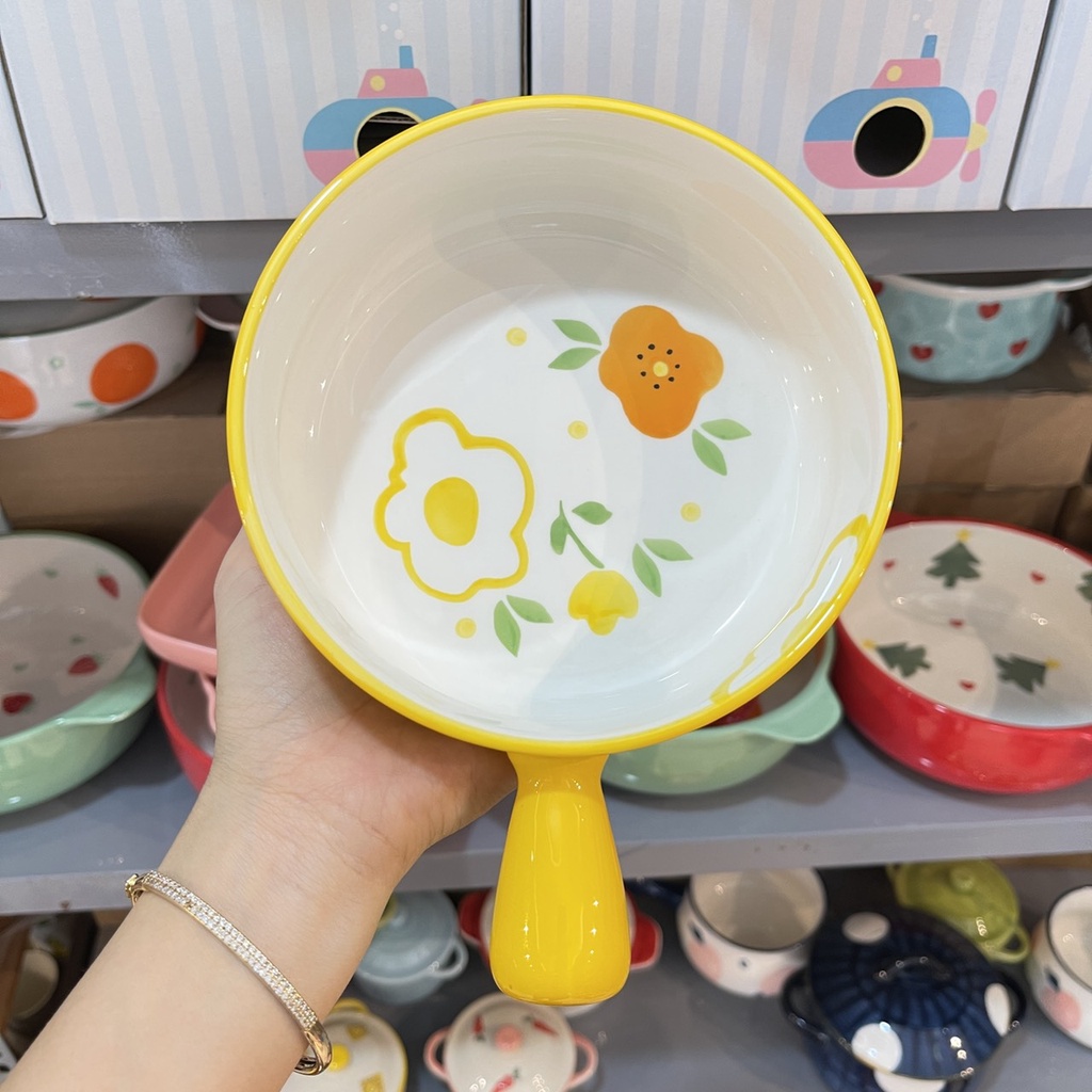Bát đĩa gốm sứ decor trang trí đồ ăn set hươu cao cổ vàng 18 món cực kỳ đẹp
